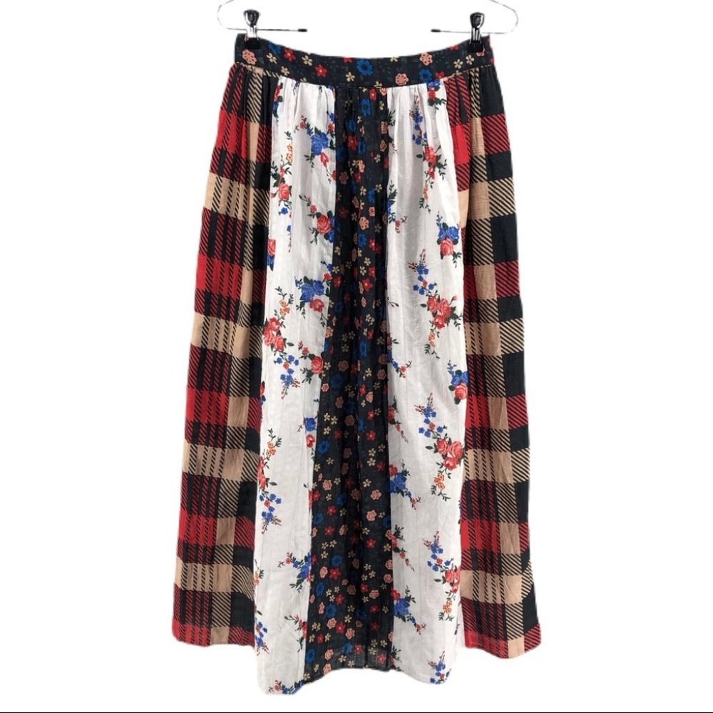 Anthropologie Red & White Layered Maxi Skirt | New With Tags - Picture 3 of 11